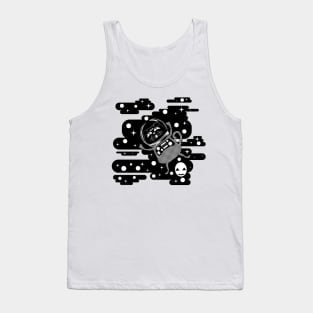 Black cat astronaut Tank Top